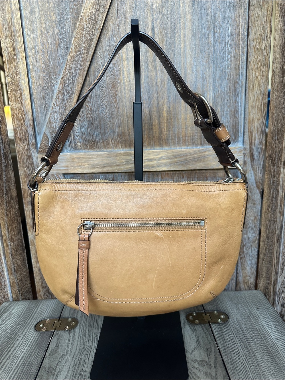 Coach F13100 Leather Hobo Shoulder Bag - Picture 2 of 16
